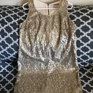 Shimmering party dress.
